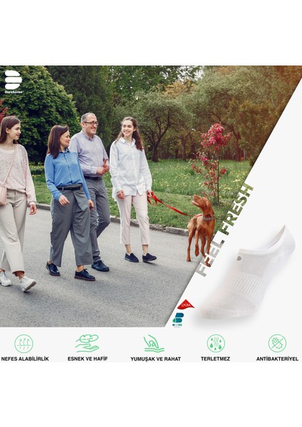 Drlsocks Bambu Sneakers Çorap (Kadın & Erkek, 4'Lü Set – Dikişsiz, Görünmez, Antibakteriyel)