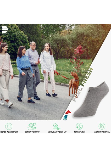 Drlsocks Bambu Sneakers Çorap (Kadın & Erkek, 4'Lü Set – Dikişsiz, Görünmez, Antibakteriyel)