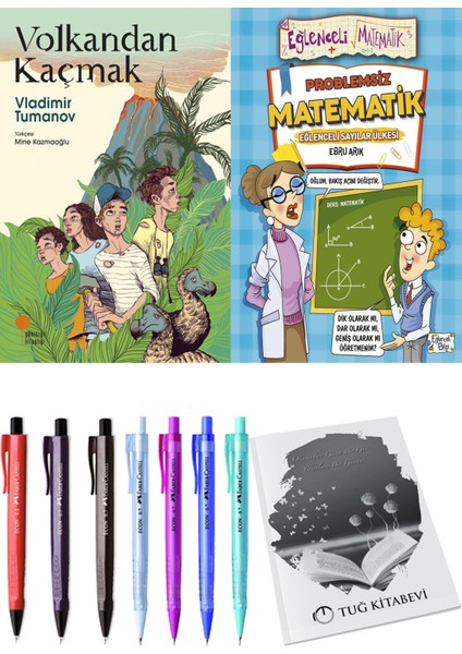 Problemsiz Matematik ve Volkandan Kaçmak 2'li Set - Kalem