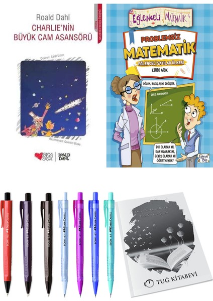 Problemsiz Matematik ve Charlie'nin Büyük Cam Asansörü 2'li Set - Kalem