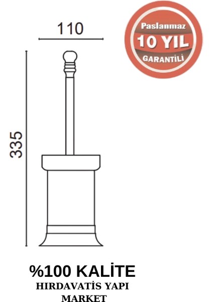 Paslanmaz Pirinç Ottoman Set Üstü Klozet Fırçası fiyatları