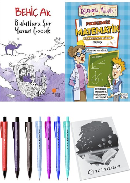 Problemsiz Matematik ve Bulutlara Şiir Yazan Çocuk 2'li Set - Kalem