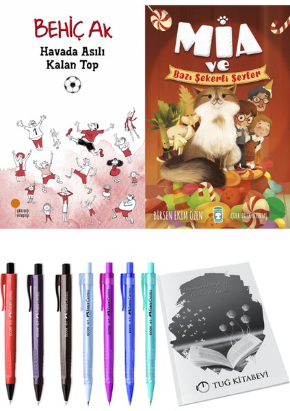 Mia ve Bazı Şekerli Şeyler ve Havada Asılı Kalan Top 2'li Set - Kalem