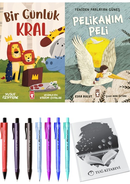 Yeniden Parlayan Güneş Pelikanım Peli ve Bir Günlük Kral 2'li Set - Kalem