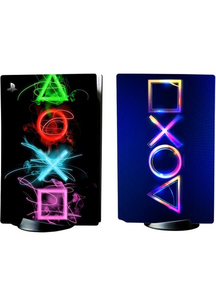 Sanatsal Kontroller Playstation 5 Standart Kasa Dijital Versiyon Full Sticker Kaplama Seti