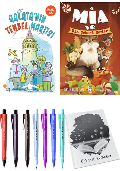 Mia ve Bazı Şekerli Şeyler ve Galata'nın Tembel Martısı 2'li Set - Kalem