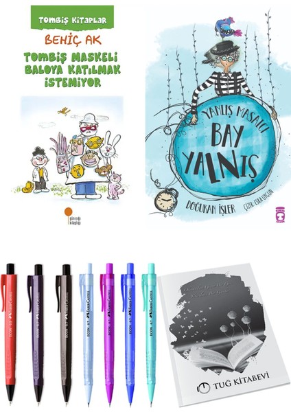 Yanlış Masalcı Bay Yalnış ve Tombiş Maskeli Baloya Katılmak İstemiyor 2'li Set - Kalem