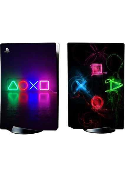 Sanatsal Kontroller Playstation 5 Standart Kasa Dijital Versiyon Full Sticker Kaplama Seti