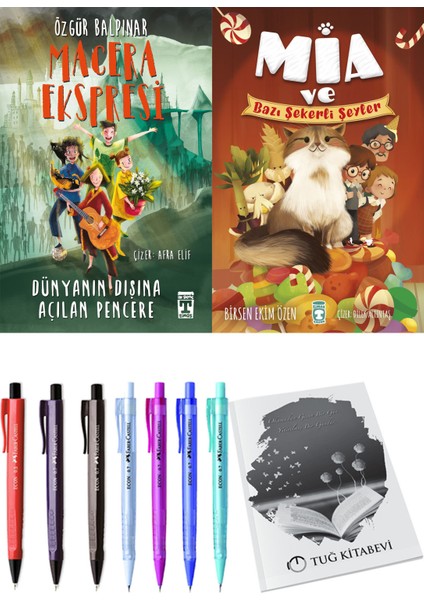Mia ve Bazı Şekerli Şeyler ve Gelecek Ekspresi Dünyanın Dışına Açılan Pencere 2'li Set - Kalem
