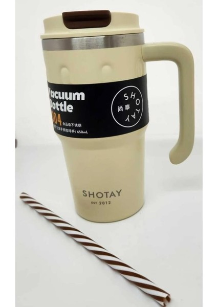 Termos Bardak Seyahat ve Outdoor 650ML Krem