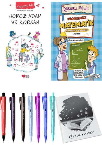 Problemsiz Matematik ve Horoz Adam ve Korsan 2'li Set - Kalem