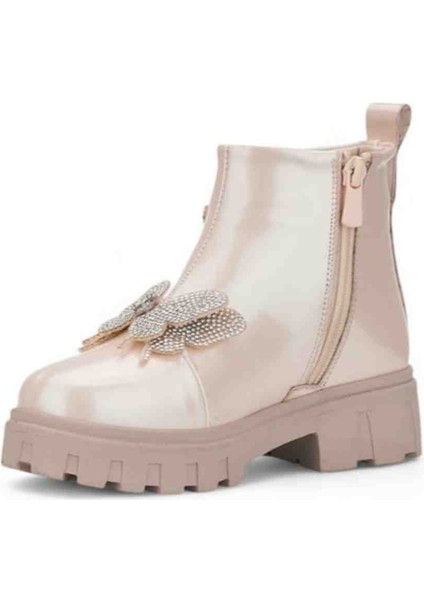 Ekru Fermuarlı Kelebekli Kışlık Bot fiyatları