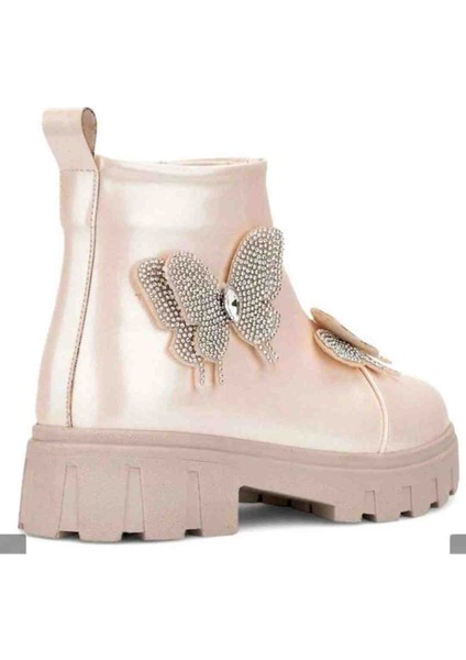 Ekru Fermuarlı Kelebekli Kışlık Bot modelleri