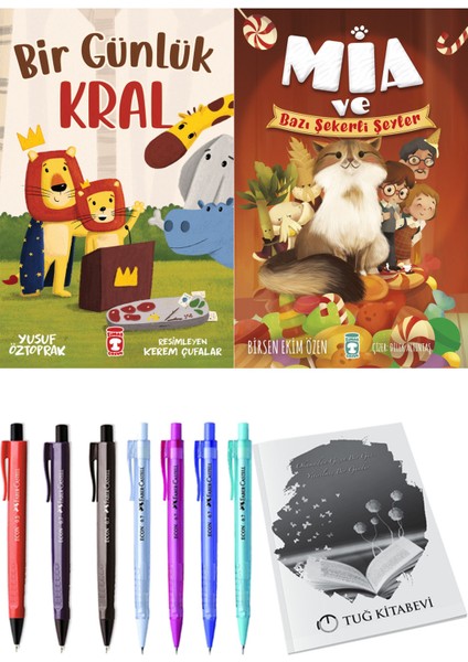 Mia ve Bazı Şekerli Şeyler ve Bir Günlük Kral 2'li Set - Kalem