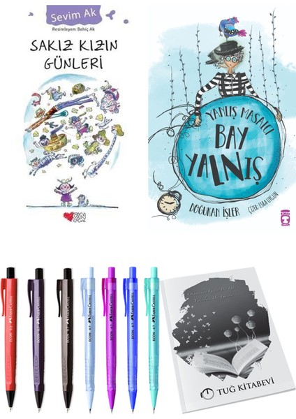 Yanlış Masalcı Bay Yalnış ve Sakız Kızın Günleri 2'li Set - Kalem