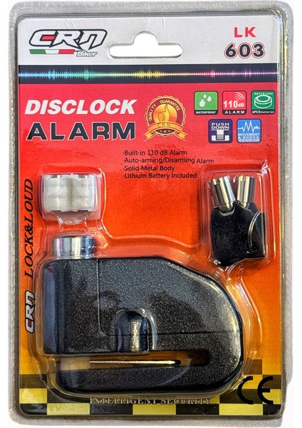 Disk Kilidi Alarmlı (110 Desibel) LK303 A Kalite