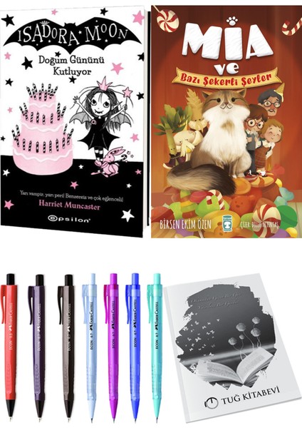 Mia ve Bazı Şekerli Şeyler ve Isadora Moon 4 Doğum Gününü Kutluyor 2'li Set - Kalem