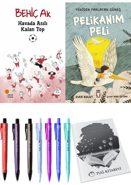 Yeniden Parlayan Güneş Pelikanım Peli ve Havada Asılı Kalan Top 2'li Set - Kalem