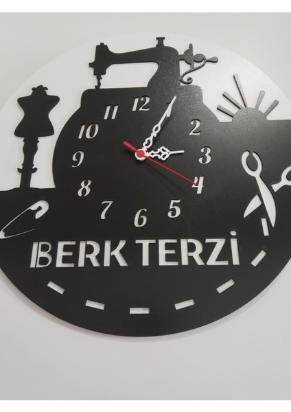 Terzi,terzi Dükkanı,terziler Için Tasarım Saat Kişiye Özel Isim