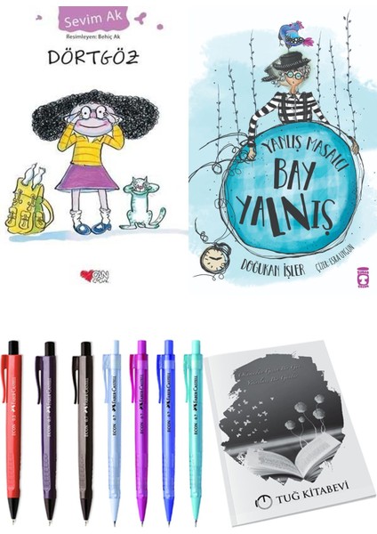 Yanlış Masalcı Bay Yalnış ve Dörtgöz 2'li Set - Kalem