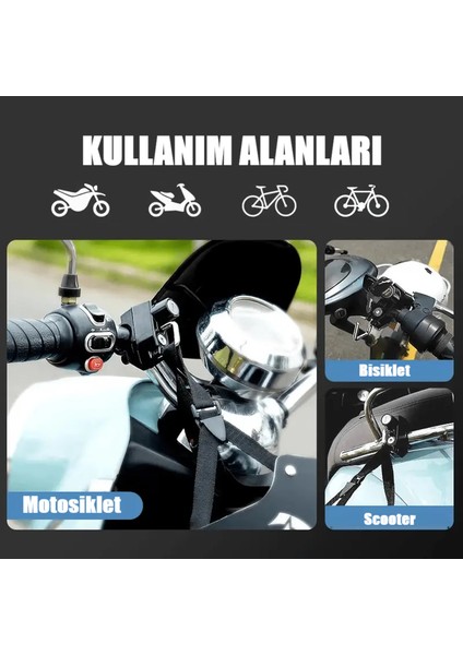 Metal Motosiklet Kask Kilidi - Motosiklet, Bisiklet ve Scooterler Için Uyumlu