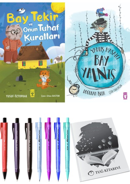 Yanlış Masalcı Bay Yalnış ve Bay Tekir ve Onun Tuhaf Kuralları 2'li Set - Kalem