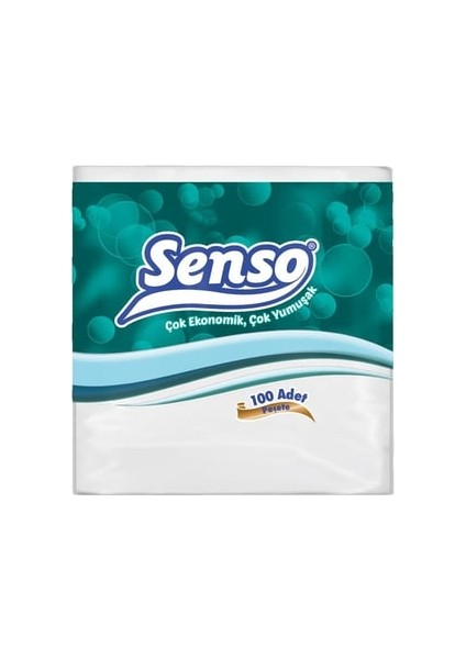 Kare Ekonomik Servis Peçete Kullan At 100 Lü 3 Paket