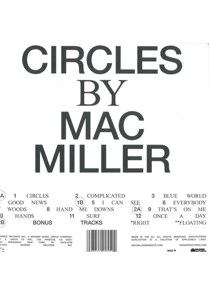 Mac Miller / Circles (2lp) (Plak)