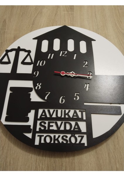 Hakim,savcı,avukat,adalet Için Tasarım Duvar Saati Isim Yazılı fiyatları
