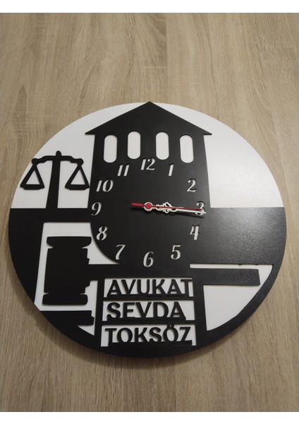 Hakim,savcı,avukat,adalet Için Tasarım Duvar Saati Isim Yazılı modelleri