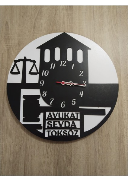 Hakim,savcı,avukat,adalet Için Tasarım Duvar Saati Isim Yazılı fırsatları