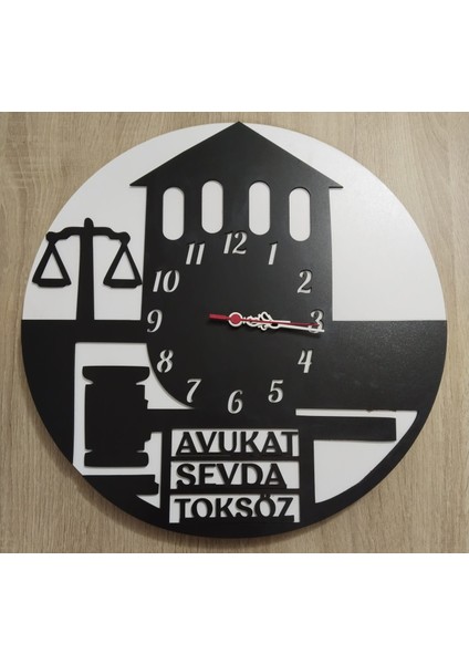 Hakim,savcı,avukat,adalet Için Tasarım Duvar Saati Isim Yazılı indirimleri