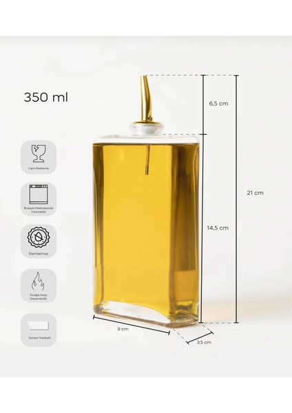 350 ml Cam Yağdanlık ve Sosluk, Gümüş Renk, Şık ve Kullanışlı Parça fiyatları