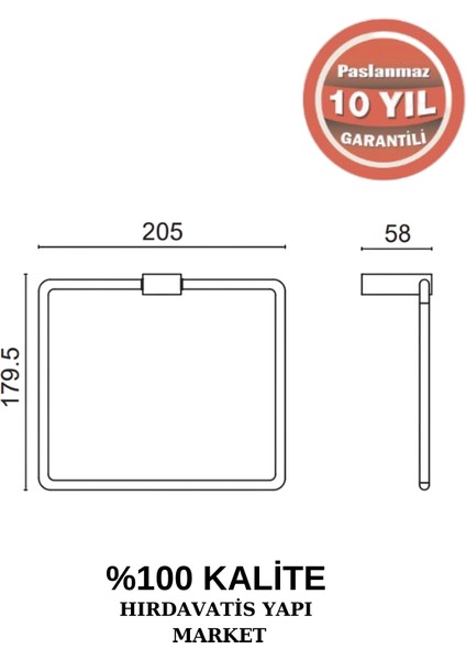 Paslanmaz Pirinç Titanik Kare Havluluk fiyatları