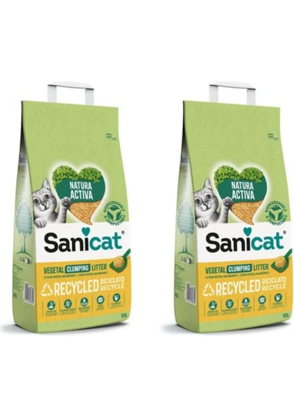Natura Activa Topaklanan Kokusuz Kedi Kumu 10 Lt. x 2 Paket