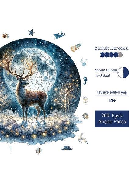 Yıldız Tozu Ahşap Puzzle Yetişkin Benzersiz Parçalı Yapboz Puzzle Yapıştırıcılı Wz-21