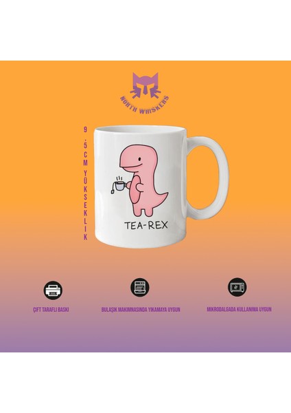 Tea-Rex Baskılı Kupa Bardak