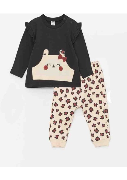 Kız Bebek Sweatshirt Pantolon Takım