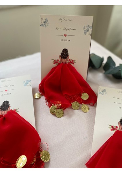 İlya Design Kına Kartı Halay Mendili Set 10ADET