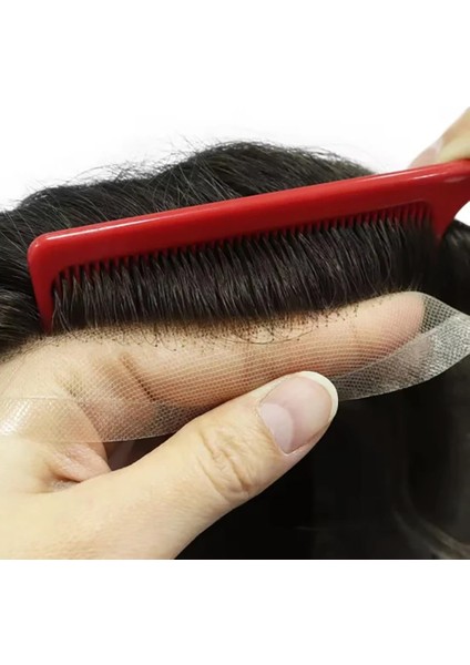 DP7467 Hollywood Protez Saç Erkekler İçin Protez Saç - Toupee For Men 30 mm - Doğal Dalgalı İnsan Saçı - Remy Saç - %130 Saç Yoğunluklu Saç Değiştirme Sistemi
