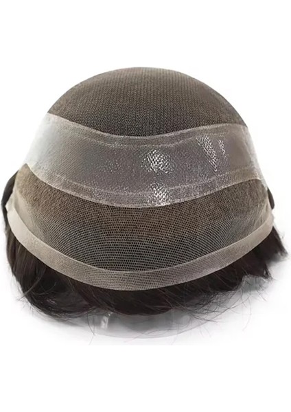 DP7467 Hollywood Protez Saç Erkekler İçin Protez Saç - Toupee For Men 30 mm - Doğal Dalgalı İnsan Saçı - Remy Saç - %130 Saç Yoğunluklu Saç Değiştirme Sistemi