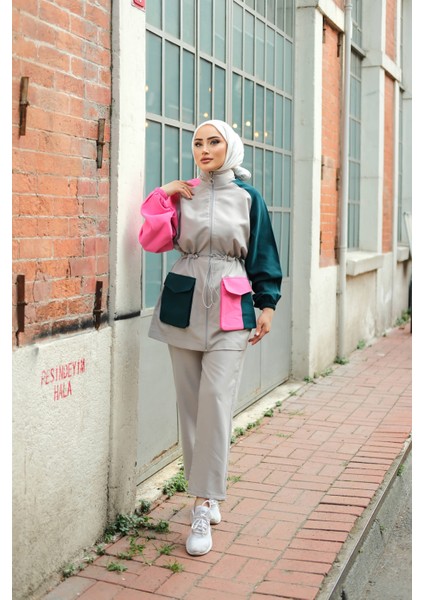 Kadın Tesettür Eşofman Takımı Double Crep Alt-Üst Takım fırsatları