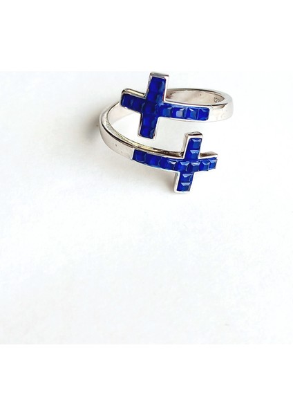 Gümüş Özel Haç Çarpı Tasarım Kadın Ayarlanabilir Yüzük Öğretmenler Günü Hediye fiyatları