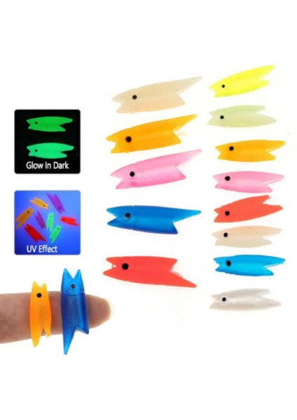 Silikon Balık Kafası Mavi Yapay Yem Olta Takımı, Çapari, Jig, Yapım Malzemesi 3 cm 5 Adet