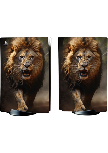 Aslan Playstation 5 Standart Kasa Dijital Versiyon Full Sticker Kaplama Seti