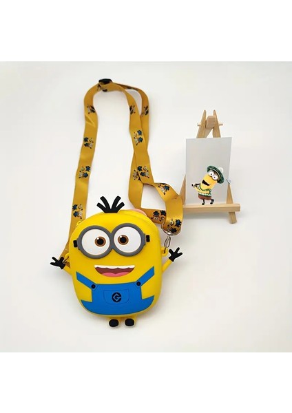 Çocuk Silikon Mini Çanta Minionlar Figür Şeklinde (16CM*14CM)