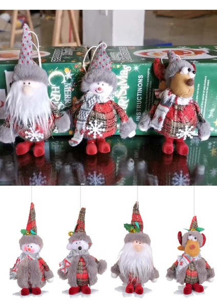 Yılbaşı Çam Ağacı Süsü Sevimli Ayıcık Ayaklı Dekor Süs 17 cm modelleri