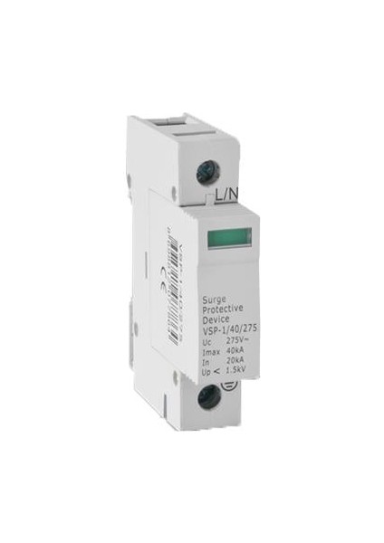 Alçak Gerilim Parafudrları D Sınıfı (Maks. Deşarj Akımı 20KA/MAX.ÇALIŞMA Gerilim 275V Ac/kutup 1)