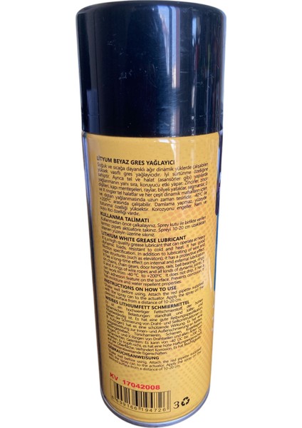 Sıvı Gres Sprey Gres Beyaz Sprey Gres 400ML Made In Germany