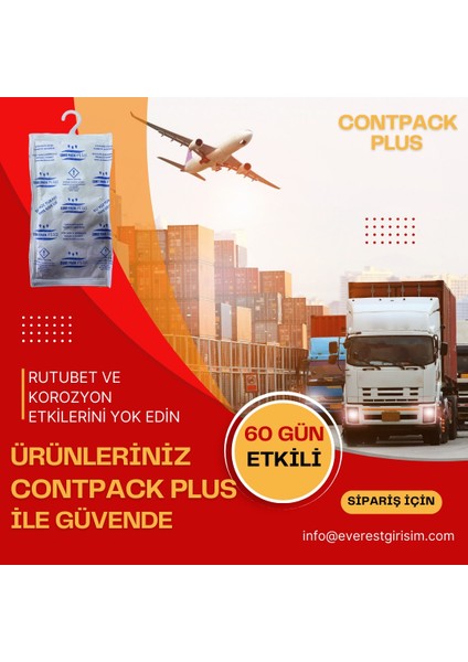 Plus Askılı Nem Alıcı Rutubet Engelleyici Konteyner Kurutucu 2 Adet 760 Gr